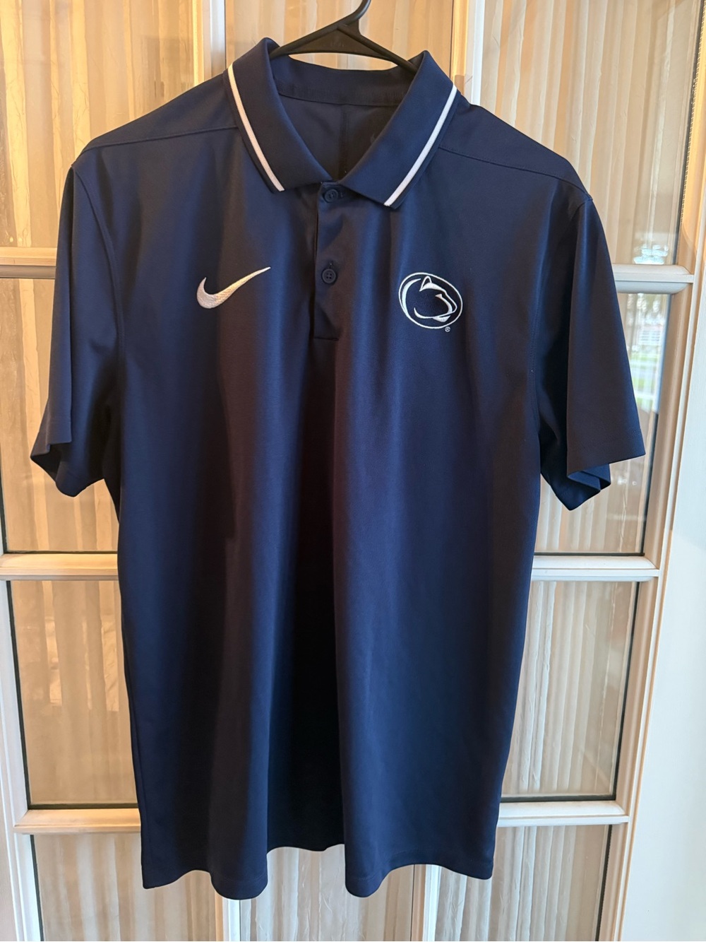 Nike Men's Medium Navy Penn State Nittany Lions Polo NCAA Golf Shirt
